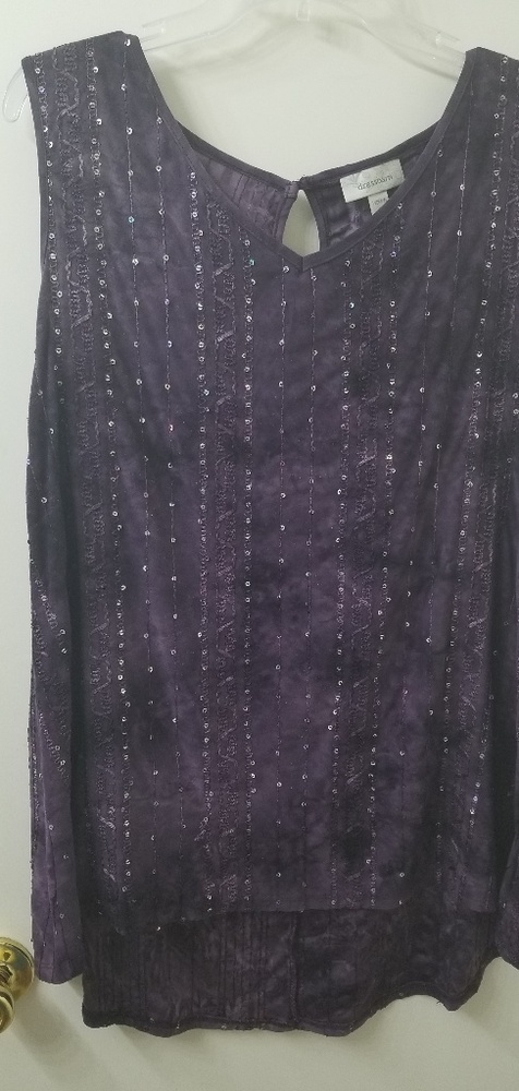 Purple tank with sequins from Dress Barn